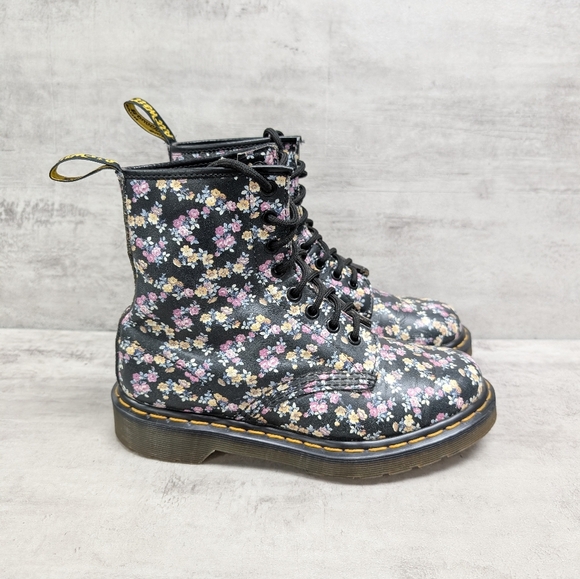 Dr. Martens 1460 Tydee Ditsy Floral Combat Boots Women's Size 6 - Picture 8 of 12
